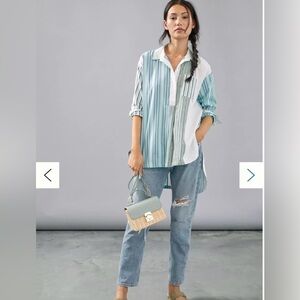 Maeve Alix Henley Blouse x small Anthropologie spring